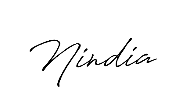 Use a signature maker to create a handwritten signature online. With this signature software, you can design (Antro_Vectra_Bolder) your own signature for name Nindia. Nindia signature style 7 images and pictures png