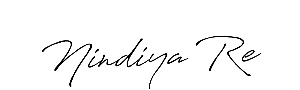 Make a beautiful signature design for name Nindiya Re. With this signature (Antro_Vectra_Bolder) style, you can create a handwritten signature for free. Nindiya Re signature style 7 images and pictures png