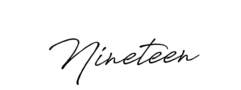 Once you've used our free online signature maker to create your best signature Antro_Vectra_Bolder style, it's time to enjoy all of the benefits that Nineteen name signing documents. Nineteen signature style 7 images and pictures png
