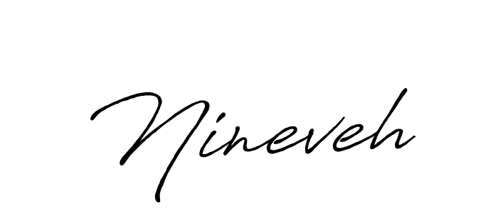 Make a beautiful signature design for name Nineveh. With this signature (Antro_Vectra_Bolder) style, you can create a handwritten signature for free. Nineveh signature style 7 images and pictures png