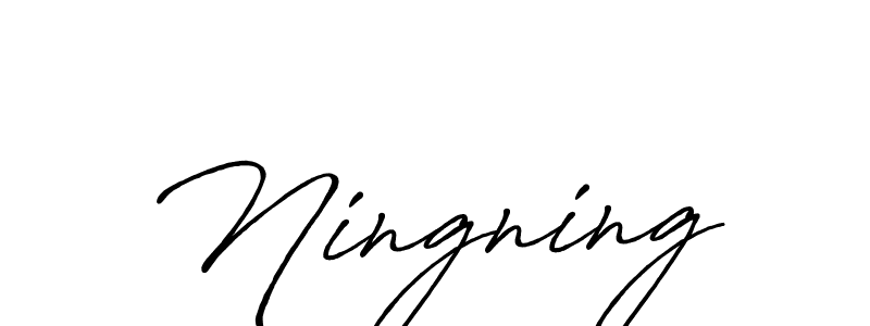 Design your own signature with our free online signature maker. With this signature software, you can create a handwritten (Antro_Vectra_Bolder) signature for name Ningning. Ningning signature style 7 images and pictures png