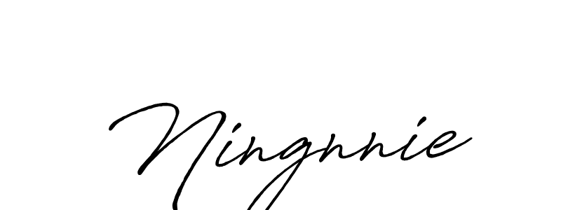 You should practise on your own different ways (Antro_Vectra_Bolder) to write your name (Ningnnie) in signature. don't let someone else do it for you. Ningnnie signature style 7 images and pictures png