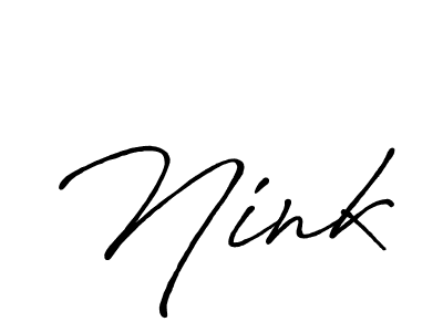 Also You can easily find your signature by using the search form. We will create Nink name handwritten signature images for you free of cost using Antro_Vectra_Bolder sign style. Nink signature style 7 images and pictures png