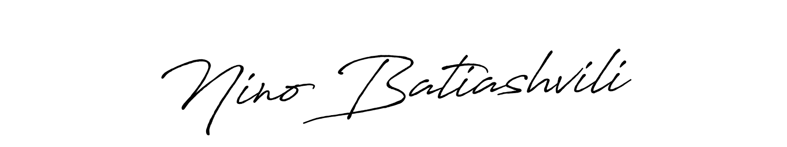 Antro_Vectra_Bolder is a professional signature style that is perfect for those who want to add a touch of class to their signature. It is also a great choice for those who want to make their signature more unique. Get Nino Batiashvili name to fancy signature for free. Nino Batiashvili signature style 7 images and pictures png