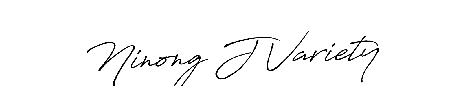 How to make Ninong J Variety name signature. Use Antro_Vectra_Bolder style for creating short signs online. This is the latest handwritten sign. Ninong J Variety signature style 7 images and pictures png