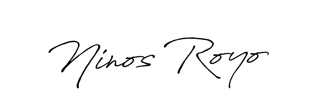 Create a beautiful signature design for name Ninos Royo. With this signature (Antro_Vectra_Bolder) fonts, you can make a handwritten signature for free. Ninos Royo signature style 7 images and pictures png