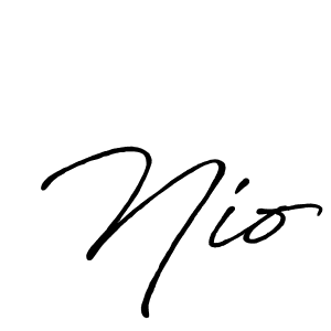 The best way (Antro_Vectra_Bolder) to make a short signature is to pick only two or three words in your name. The name Nio include a total of six letters. For converting this name. Nio signature style 7 images and pictures png