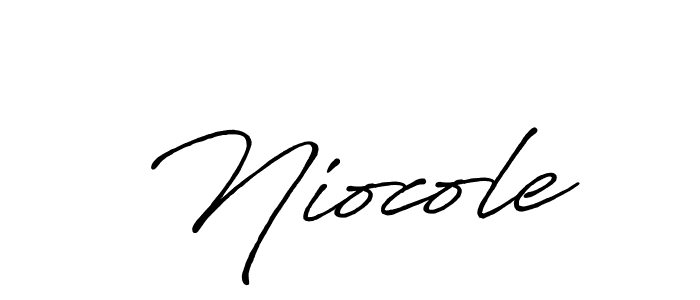 Niocole stylish signature style. Best Handwritten Sign (Antro_Vectra_Bolder) for my name. Handwritten Signature Collection Ideas for my name Niocole. Niocole signature style 7 images and pictures png