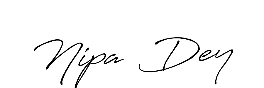 How to make Nipa  Dey name signature. Use Antro_Vectra_Bolder style for creating short signs online. This is the latest handwritten sign. Nipa  Dey signature style 7 images and pictures png