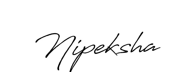 Make a beautiful signature design for name Nipeksha. With this signature (Antro_Vectra_Bolder) style, you can create a handwritten signature for free. Nipeksha signature style 7 images and pictures png