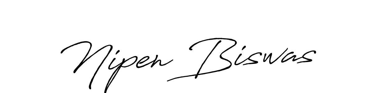 Also we have Nipen Biswas name is the best signature style. Create professional handwritten signature collection using Antro_Vectra_Bolder autograph style. Nipen Biswas signature style 7 images and pictures png