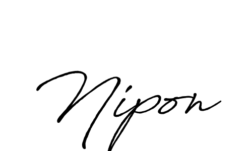Design your own signature with our free online signature maker. With this signature software, you can create a handwritten (Antro_Vectra_Bolder) signature for name Nipon. Nipon signature style 7 images and pictures png