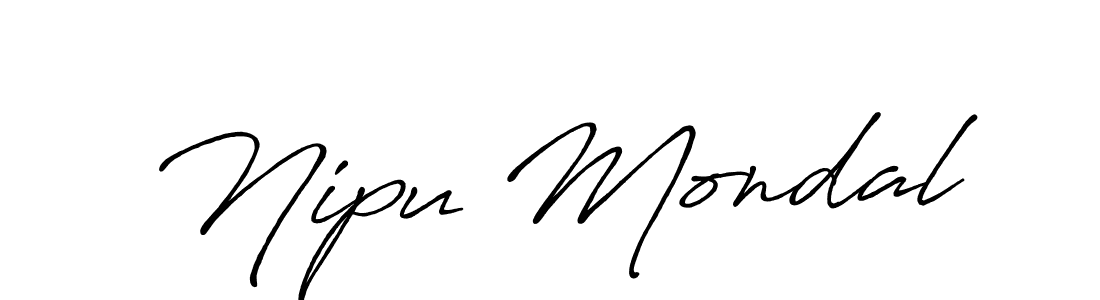 Make a beautiful signature design for name Nipu Mondal. With this signature (Antro_Vectra_Bolder) style, you can create a handwritten signature for free. Nipu Mondal signature style 7 images and pictures png