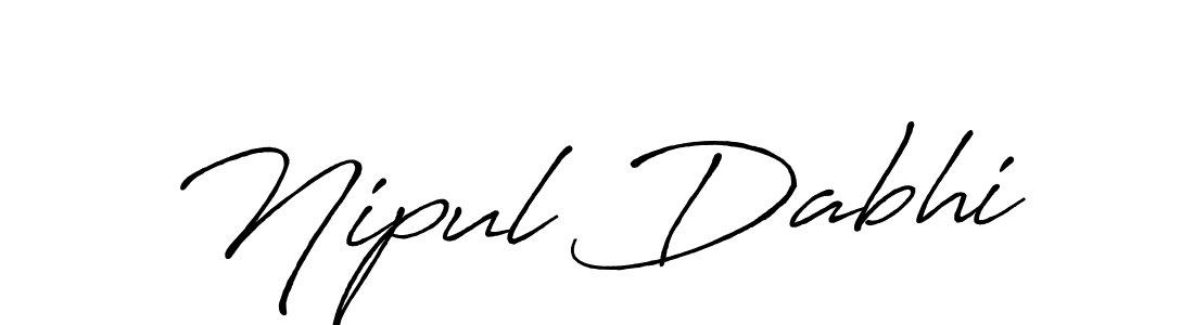 Also You can easily find your signature by using the search form. We will create Nipul Dabhi name handwritten signature images for you free of cost using Antro_Vectra_Bolder sign style. Nipul Dabhi signature style 7 images and pictures png