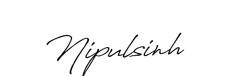 Use a signature maker to create a handwritten signature online. With this signature software, you can design (Antro_Vectra_Bolder) your own signature for name Nipulsinh. Nipulsinh signature style 7 images and pictures png