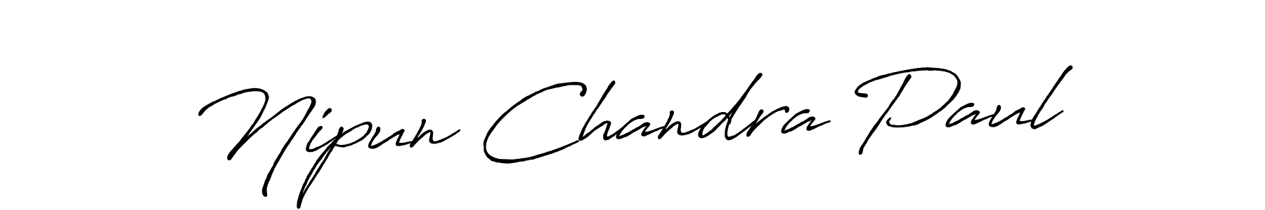 Also we have Nipun Chandra Paul name is the best signature style. Create professional handwritten signature collection using Antro_Vectra_Bolder autograph style. Nipun Chandra Paul signature style 7 images and pictures png