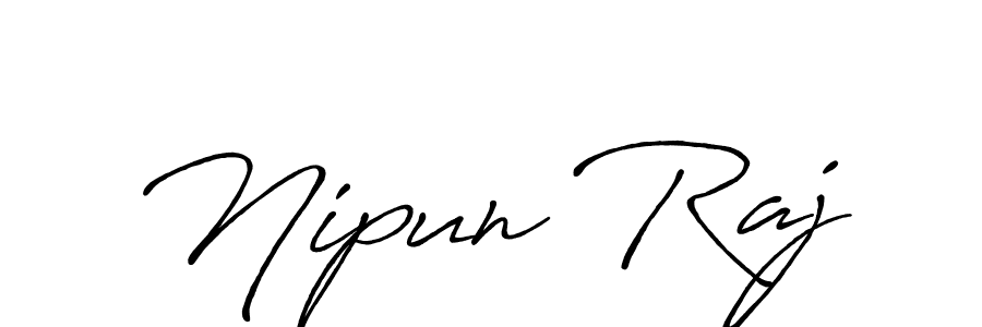 if you are searching for the best signature style for your name Nipun Raj. so please give up your signature search. here we have designed multiple signature styles  using Antro_Vectra_Bolder. Nipun Raj signature style 7 images and pictures png