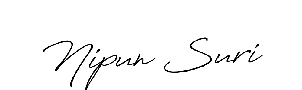 Similarly Antro_Vectra_Bolder is the best handwritten signature design. Signature creator online .You can use it as an online autograph creator for name Nipun Suri. Nipun Suri signature style 7 images and pictures png