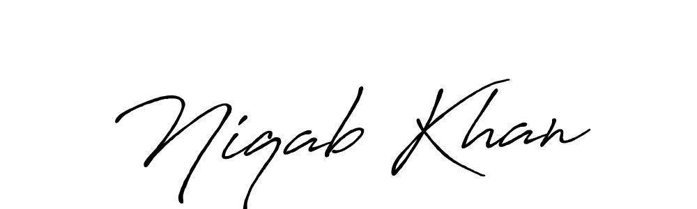 Once you've used our free online signature maker to create your best signature Antro_Vectra_Bolder style, it's time to enjoy all of the benefits that Niqab Khan name signing documents. Niqab Khan signature style 7 images and pictures png