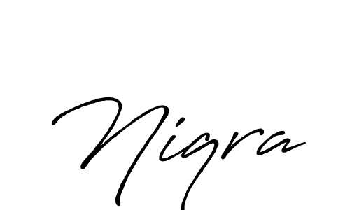 You should practise on your own different ways (Antro_Vectra_Bolder) to write your name (Niqra) in signature. don't let someone else do it for you. Niqra signature style 7 images and pictures png