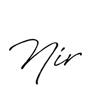 How to make Nir signature? Antro_Vectra_Bolder is a professional autograph style. Create handwritten signature for Nir name. Nir signature style 7 images and pictures png