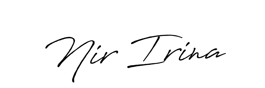 if you are searching for the best signature style for your name Nir Irina. so please give up your signature search. here we have designed multiple signature styles  using Antro_Vectra_Bolder. Nir Irina signature style 7 images and pictures png