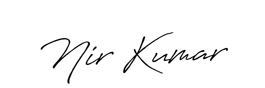 if you are searching for the best signature style for your name Nir Kumar. so please give up your signature search. here we have designed multiple signature styles  using Antro_Vectra_Bolder. Nir Kumar signature style 7 images and pictures png