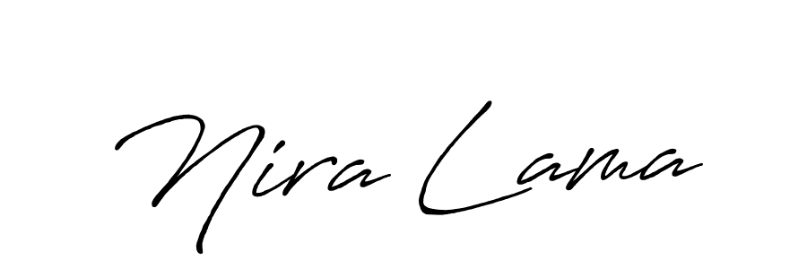 Design your own signature with our free online signature maker. With this signature software, you can create a handwritten (Antro_Vectra_Bolder) signature for name Nira Lama. Nira Lama signature style 7 images and pictures png