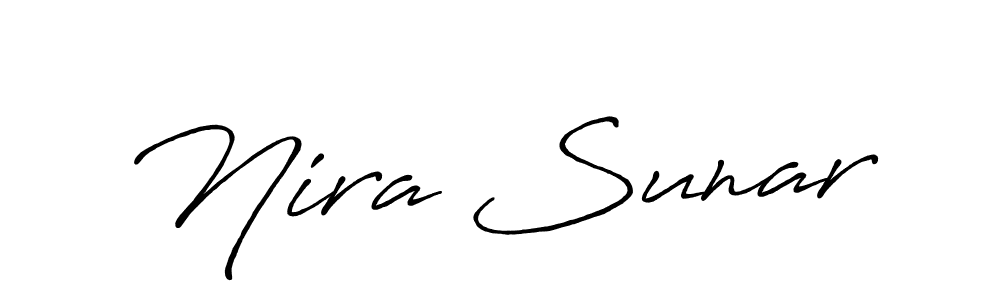 You should practise on your own different ways (Antro_Vectra_Bolder) to write your name (Nira Sunar) in signature. don't let someone else do it for you. Nira Sunar signature style 7 images and pictures png