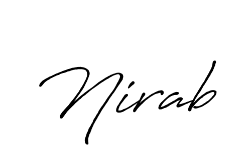 if you are searching for the best signature style for your name Nirab. so please give up your signature search. here we have designed multiple signature styles  using Antro_Vectra_Bolder. Nirab signature style 7 images and pictures png
