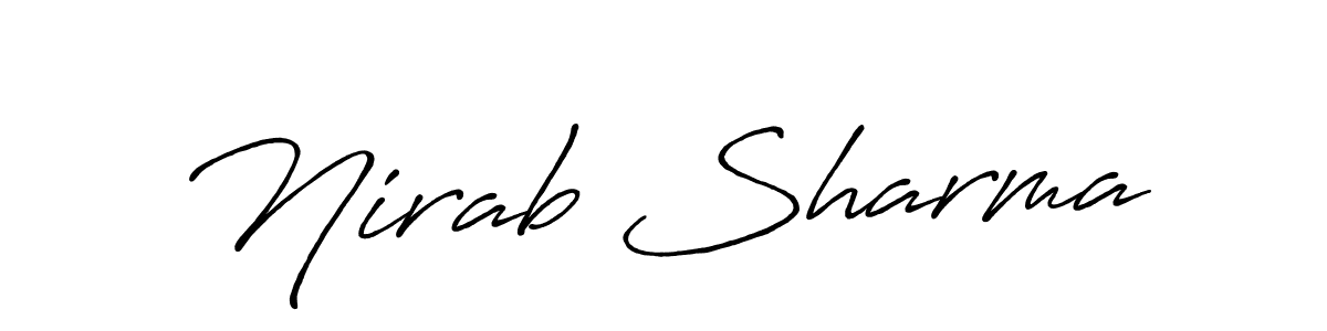 Here are the top 10 professional signature styles for the name Nirab Sharma. These are the best autograph styles you can use for your name. Nirab Sharma signature style 7 images and pictures png