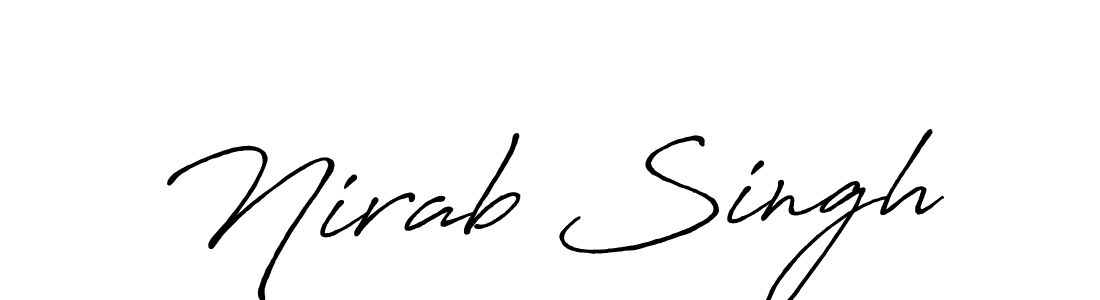Also we have Nirab Singh name is the best signature style. Create professional handwritten signature collection using Antro_Vectra_Bolder autograph style. Nirab Singh signature style 7 images and pictures png