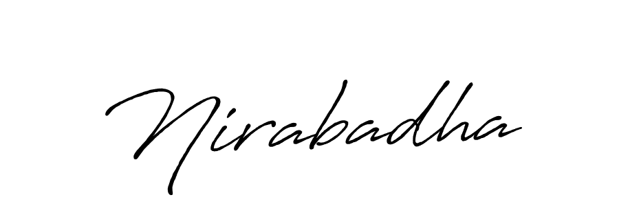 How to make Nirabadha signature? Antro_Vectra_Bolder is a professional autograph style. Create handwritten signature for Nirabadha name. Nirabadha signature style 7 images and pictures png