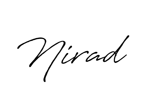 How to make Nirad signature? Antro_Vectra_Bolder is a professional autograph style. Create handwritten signature for Nirad name. Nirad signature style 7 images and pictures png