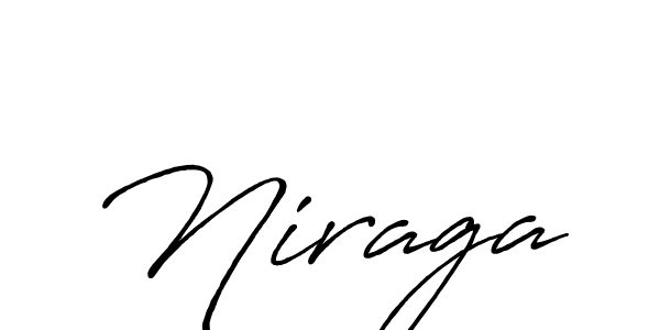 How to make Niraga signature? Antro_Vectra_Bolder is a professional autograph style. Create handwritten signature for Niraga name. Niraga signature style 7 images and pictures png