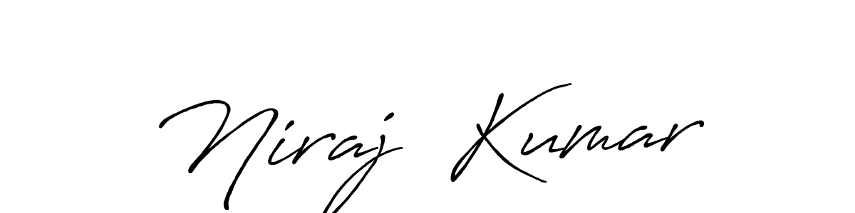 The best way (Antro_Vectra_Bolder) to make a short signature is to pick only two or three words in your name. The name Niraj  Kumar include a total of six letters. For converting this name. Niraj  Kumar signature style 7 images and pictures png