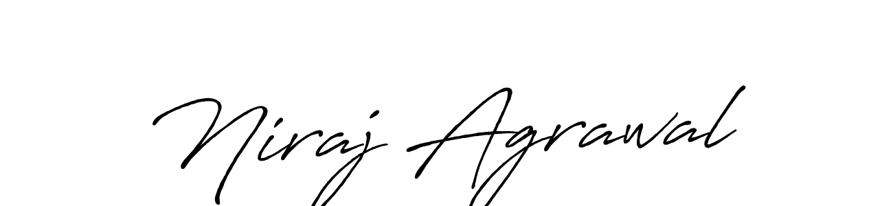 How to make Niraj Agrawal name signature. Use Antro_Vectra_Bolder style for creating short signs online. This is the latest handwritten sign. Niraj Agrawal signature style 7 images and pictures png