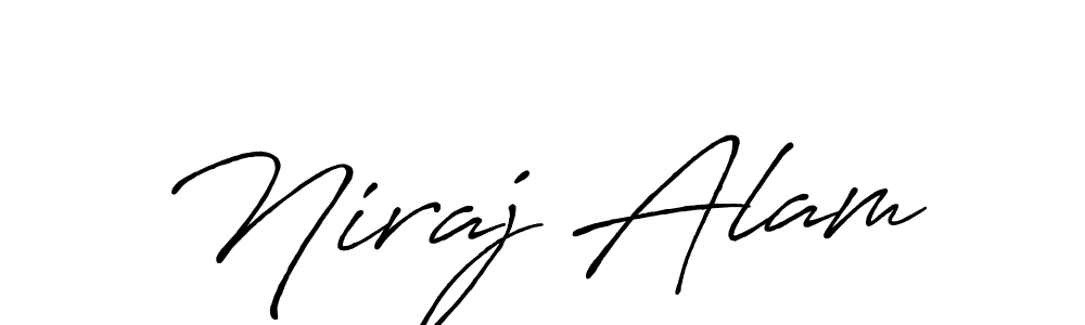 Make a beautiful signature design for name Niraj Alam. With this signature (Antro_Vectra_Bolder) style, you can create a handwritten signature for free. Niraj Alam signature style 7 images and pictures png