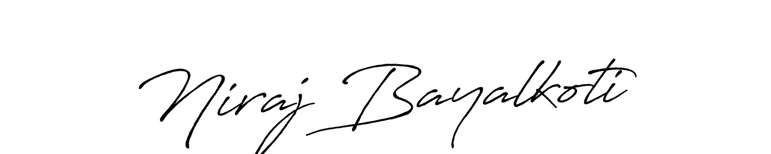 Niraj Bayalkoti stylish signature style. Best Handwritten Sign (Antro_Vectra_Bolder) for my name. Handwritten Signature Collection Ideas for my name Niraj Bayalkoti. Niraj Bayalkoti signature style 7 images and pictures png