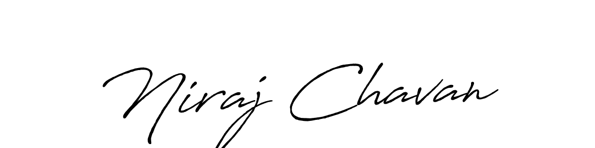 How to make Niraj Chavan name signature. Use Antro_Vectra_Bolder style for creating short signs online. This is the latest handwritten sign. Niraj Chavan signature style 7 images and pictures png