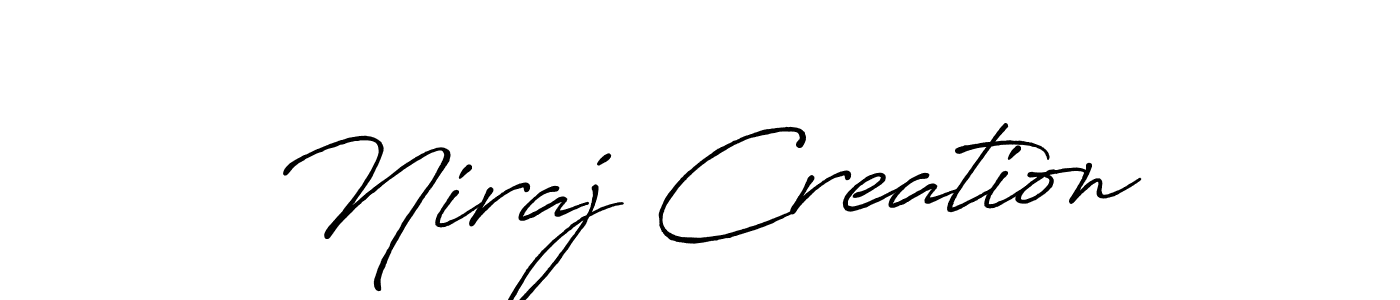 Create a beautiful signature design for name Niraj Creation. With this signature (Antro_Vectra_Bolder) fonts, you can make a handwritten signature for free. Niraj Creation signature style 7 images and pictures png