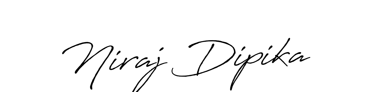 Make a beautiful signature design for name Niraj Dipika. With this signature (Antro_Vectra_Bolder) style, you can create a handwritten signature for free. Niraj Dipika signature style 7 images and pictures png