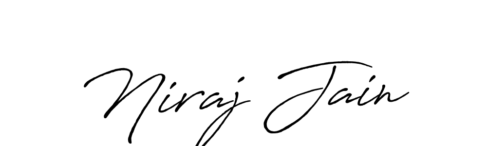 Make a beautiful signature design for name Niraj Jain. With this signature (Antro_Vectra_Bolder) style, you can create a handwritten signature for free. Niraj Jain signature style 7 images and pictures png