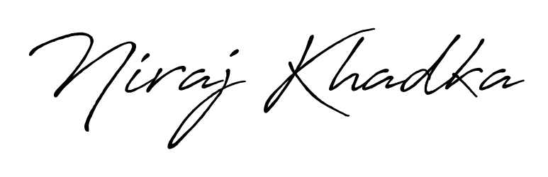 Looking for an artistic signature for Niraj Khadka? The Antro_Vectra_Bolder calligraphy style gives a sophisticated flow suitable for business cards and emails. Niraj Khadka signature style 7 images and pictures png