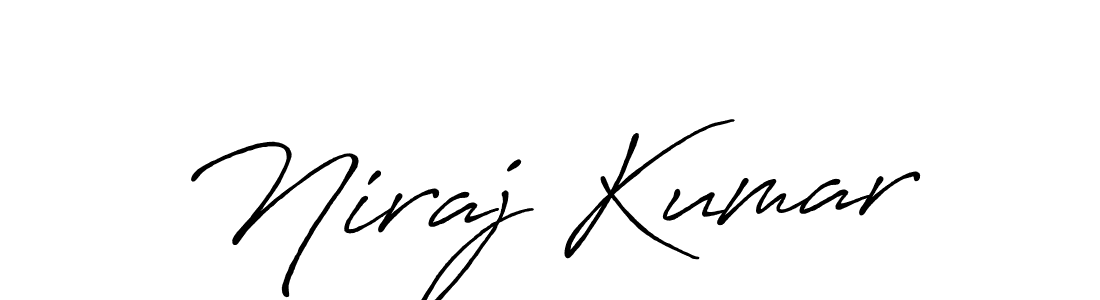 How to make Niraj Kumar name signature. Use Antro_Vectra_Bolder style for creating short signs online. This is the latest handwritten sign. Niraj Kumar signature style 7 images and pictures png