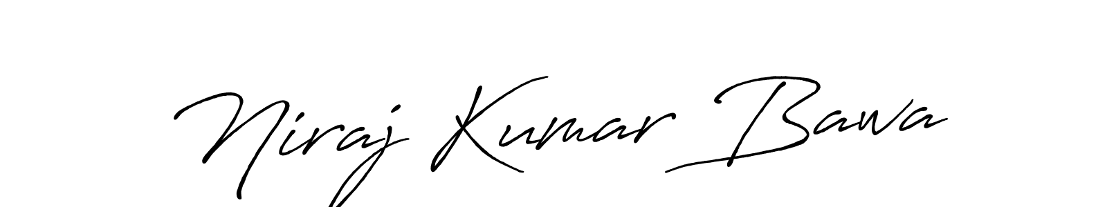 Create a beautiful signature design for name Niraj Kumar Bawa. With this signature (Antro_Vectra_Bolder) fonts, you can make a handwritten signature for free. Niraj Kumar Bawa signature style 7 images and pictures png