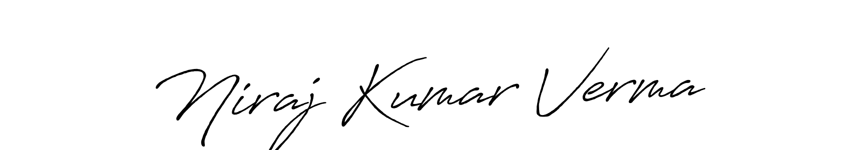 You should practise on your own different ways (Antro_Vectra_Bolder) to write your name (Niraj Kumar Verma) in signature. don't let someone else do it for you. Niraj Kumar Verma signature style 7 images and pictures png