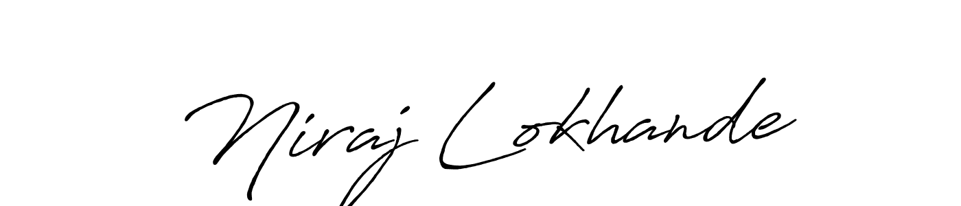 Similarly Antro_Vectra_Bolder is the best handwritten signature design. Signature creator online .You can use it as an online autograph creator for name Niraj Lokhande. Niraj Lokhande signature style 7 images and pictures png