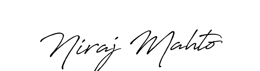 Use a signature maker to create a handwritten signature online. With this signature software, you can design (Antro_Vectra_Bolder) your own signature for name Niraj Mahto. Niraj Mahto signature style 7 images and pictures png