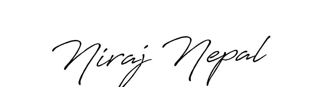 Use a signature maker to create a handwritten signature online. With this signature software, you can design (Antro_Vectra_Bolder) your own signature for name Niraj Nepal. Niraj Nepal signature style 7 images and pictures png